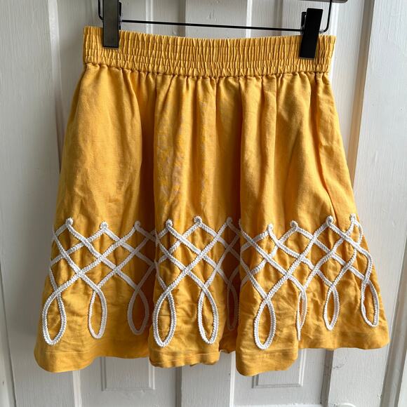 Anthropologie Girls From Savoy Sugar Embroidered Skirt - Picture 2 of 7